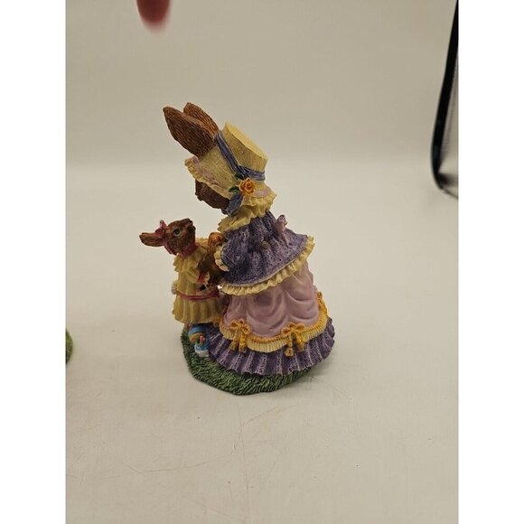 The Victorian Collection Figurine Rebecca Rabbit With Arthur & Eleanor 1995 X 2 - Picture 6 of 10